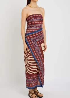 Paraiso Agreste printed cotton maxi dress