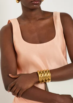 Parker satin and silk-blend top