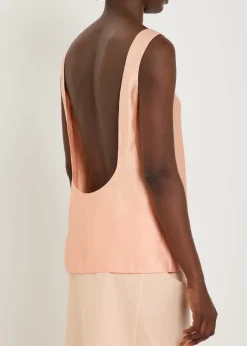 Parker satin and silk-blend top