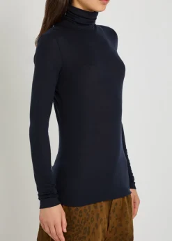 Pascale turtleneck stretch-lyocell top