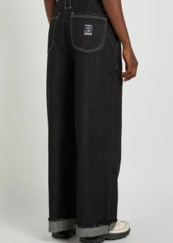 Pascal turn-up wide-leg jeans
