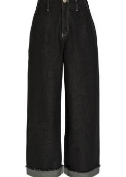 Pascal turn-up wide-leg jeans