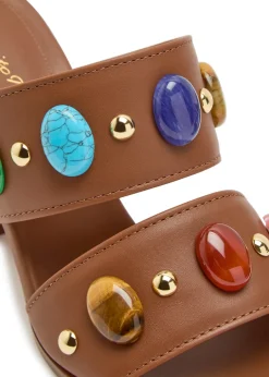 Pasha embellished leather sandals