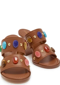 Pasha embellished leather sandals