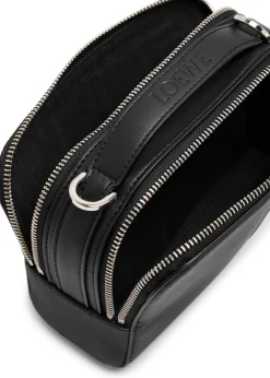 Patch leather camera bag