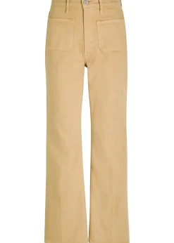 Patch Pocket Brooke wide-leg stretch-denim jeans
