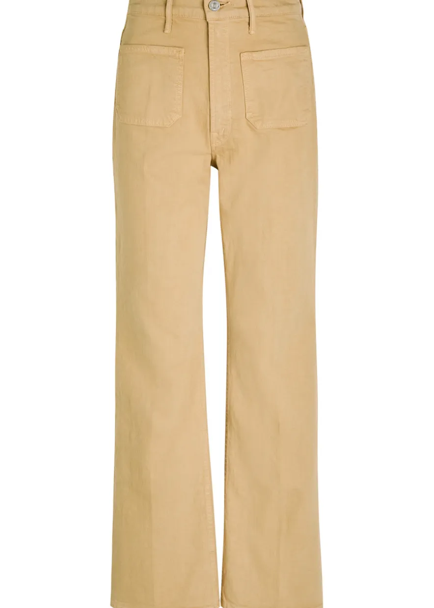 Patch Pocket Brooke wide-leg stretch-denim jeans