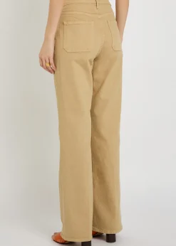 Patch Pocket Brooke wide-leg stretch-denim jeans