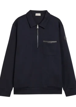 Patch pocket cotton-blend sweatshirt