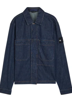Patch pocket denim overshirt