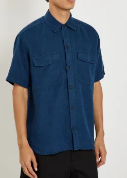 Patch pocket linen shirt