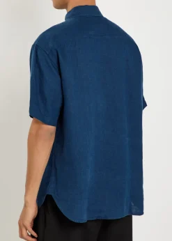 Patch pocket linen shirt
