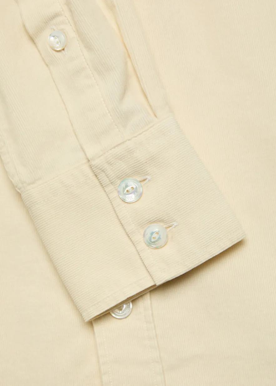 Patch pockets corduroy overshirt