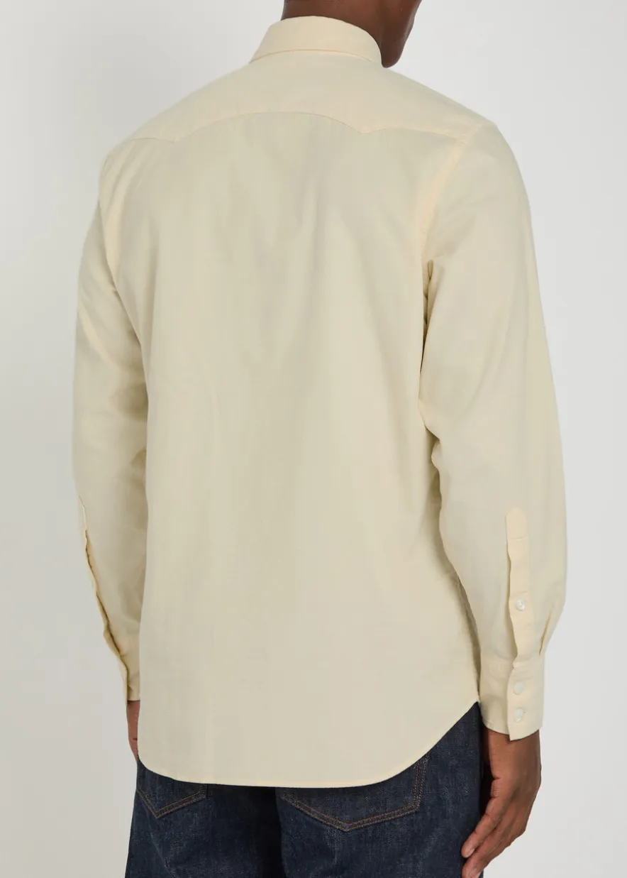 Patch pockets corduroy overshirt