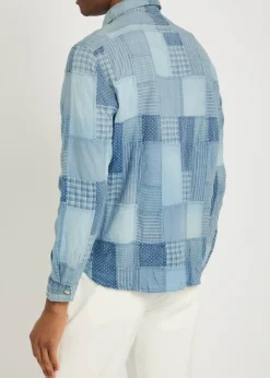 Patchwork design cotton shirt