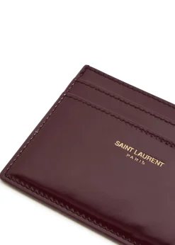 Patent leather card holder