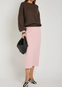 Patri wool-blend midi skirt
