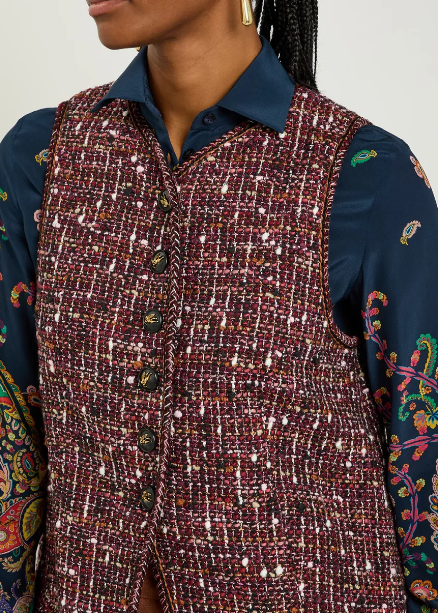 Patterned bouclé gilet