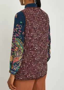 Patterned bouclé gilet