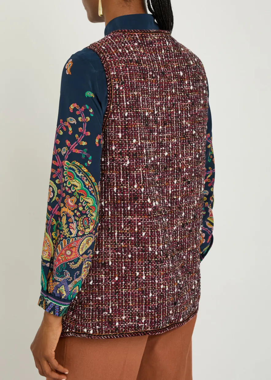 Patterned bouclé gilet