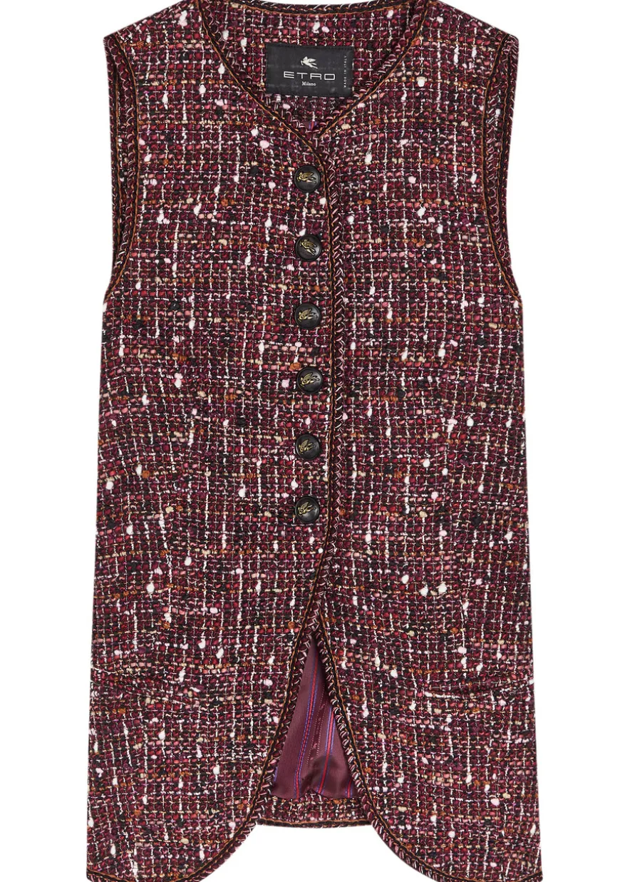 Patterned bouclé gilet