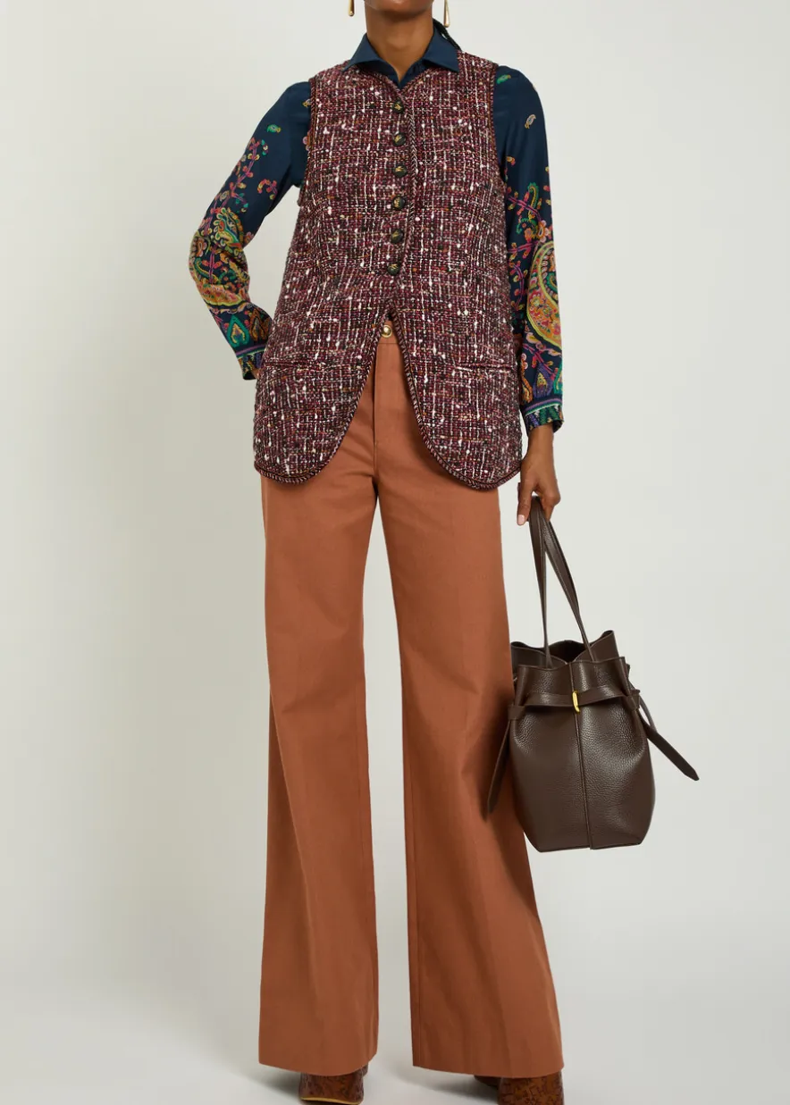 Patterned bouclé gilet