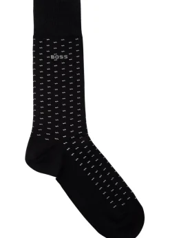 Patterned cotton-blend socks - set of two