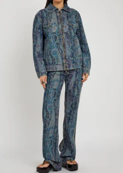 Patterned denim jacket