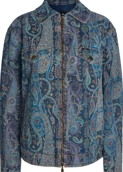 Patterned denim jacket