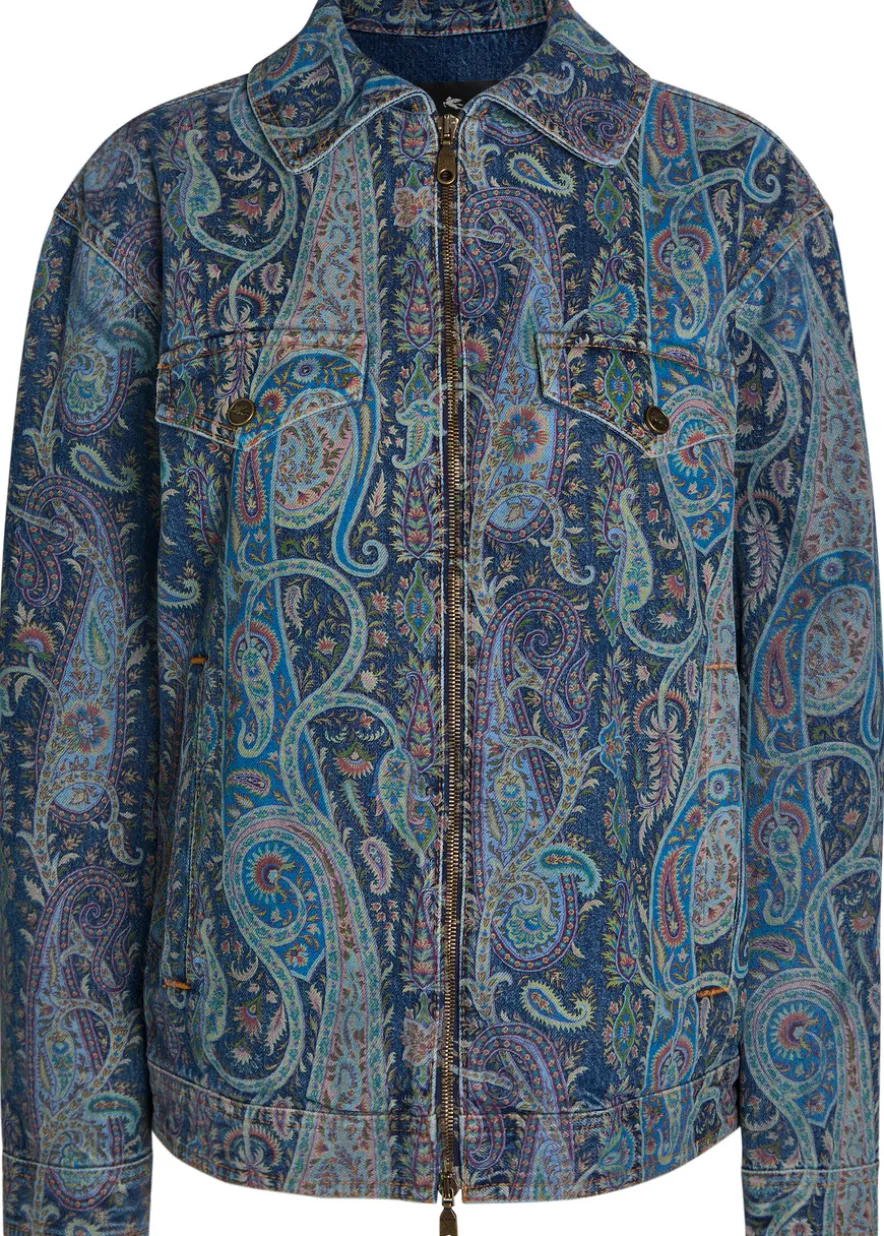 Patterned denim jacket
