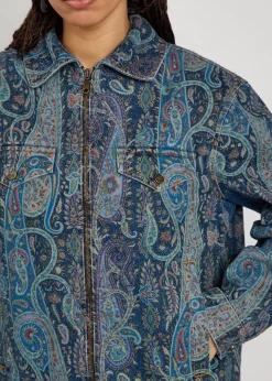 Patterned denim jacket