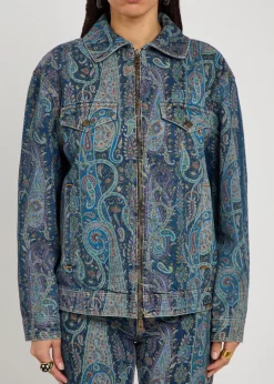 Patterned denim jacket