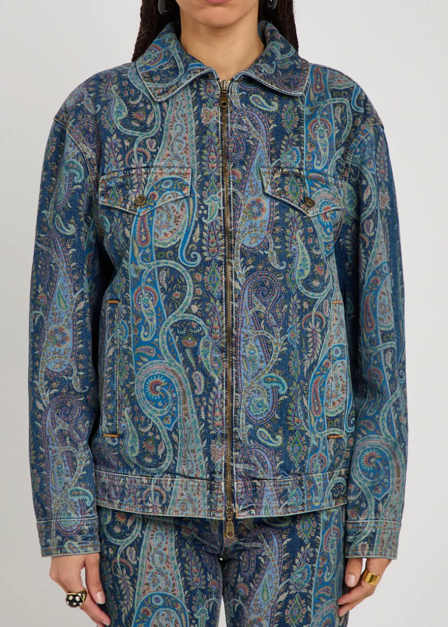 Patterned denim jacket