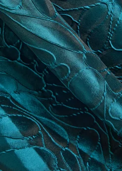 Patterned-jacquard woven midi dress