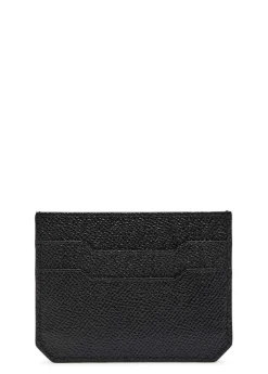 Patterned leather card holder