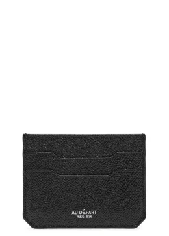 Patterned leather card holder
