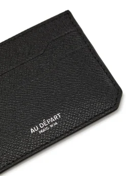 Patterned leather card holder