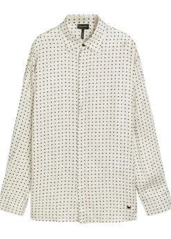 Patterned satin shirt