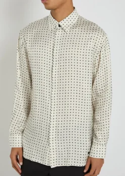 Patterned satin shirt