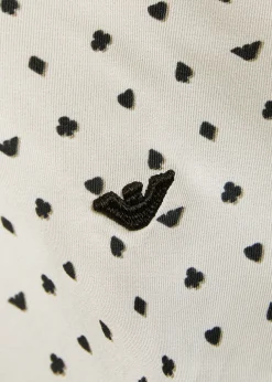 Patterned satin shirt