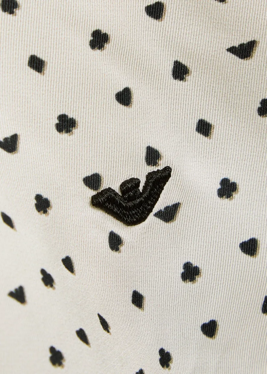 Patterned satin shirt