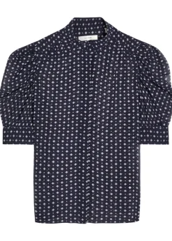 Patterned silk blouse