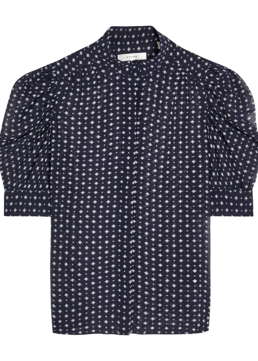 Patterned silk blouse