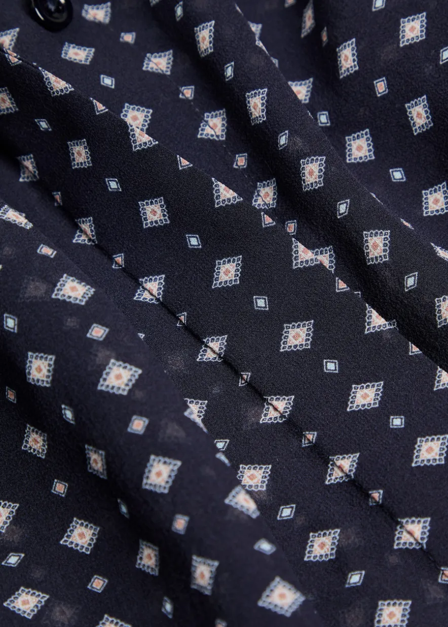 Patterned silk blouse
