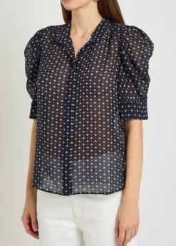 Patterned silk blouse