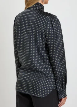 Patterned silk blouse