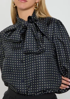Patterned silk blouse