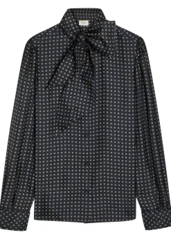 Patterned silk blouse