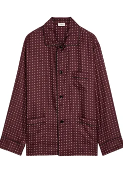 Patterned silk shirt