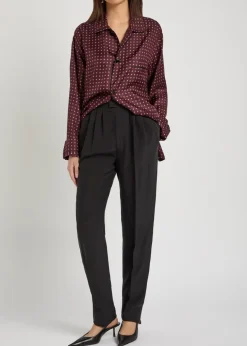 Patterned silk shirt